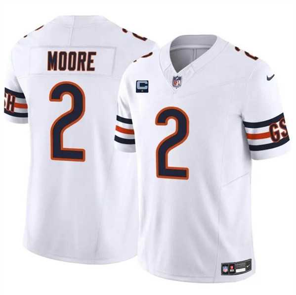 Men & Women & Youth Chicago Bears #2 DJ Moore White 2024 F.U.S.E. With 1-star C Patch Vapor Untouchable Limited Stitched Jersey,We sell and wholesale Men & Women & Youth Chicago Bears #2 DJ Moore White 2024 F.U.S.E. With 1-star C Patch Vapor Untouchable Limited Stitched Jersey on line form chian!